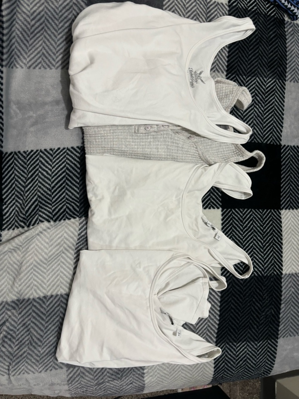 White Rib & Cotton Tank Top Bundle
